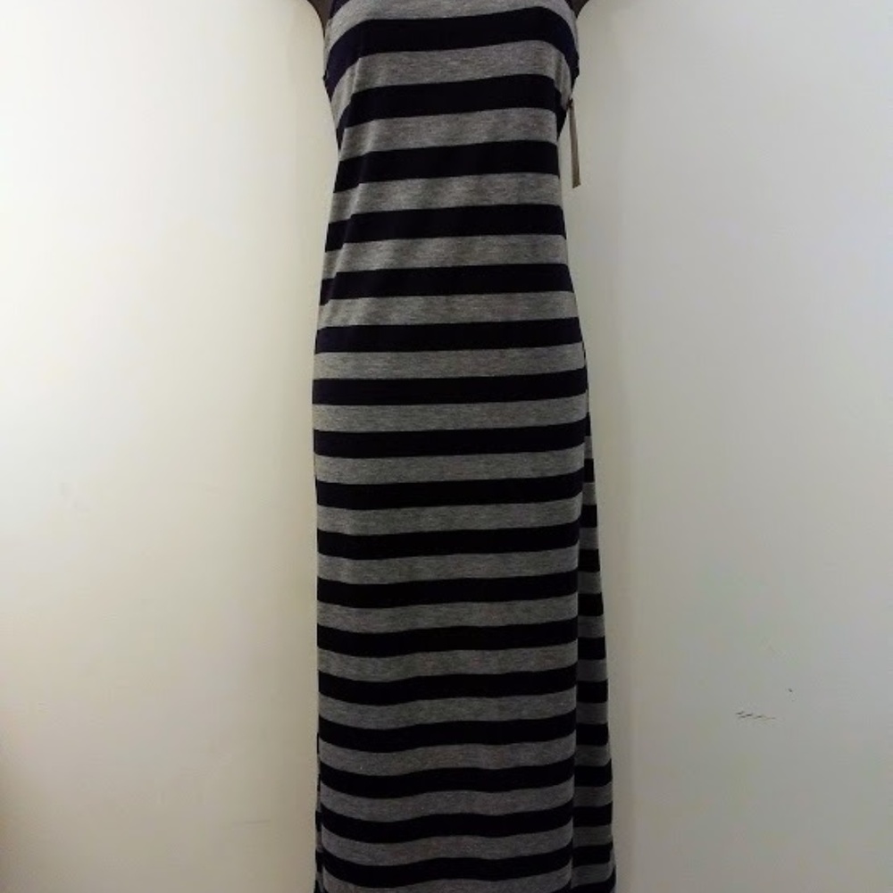 Mari Clare Stripe Sleeveless Maxi Dress
